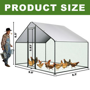 Poulailler en métal de cadre en acier de poulailler respirant en gros noir pour 20 poules grandes - Product Image 2