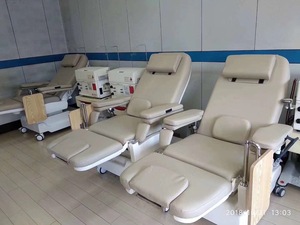 Chaise de dialyse inclinable électrique de patient d'hôpital réglable mobile professionnel de 2 fonctions - Product Image 1