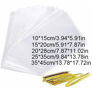 Bolsas Planas OPP Multiusos al por Mayor, Bolsas <span class=keywords><strong>de</strong></span> Embalaje <span class=keywords><strong>de</strong></span> Plástico Transparente para Manualidades, Recuerdos <span class=keywords><strong>de</strong></span> Cumpleaños, Embalaje Comercial - Product Image 6