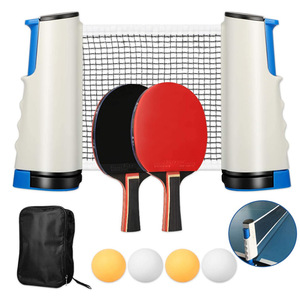 Set <span class=keywords><strong>de</strong></span> <span class=keywords><strong>Tenis</strong></span> <span class=keywords><strong>de</strong></span> <span class=keywords><strong>Mesa</strong></span> Portátil <span class=keywords><strong>de</strong></span> Madera <span class=keywords><strong>de</strong></span> Álamo con 2 Raquetas y 6 Pelotas para Entrenamiento <span class=keywords><strong>de</strong></span> Iniciación - Product Image 4