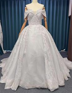 High Quality Classic Princess <b>Romantic</b> Bride Wedding <b>Dress</b> Lace-Up A-Line Floor-Length Long Sleeve Factory Price Popular Europe - Product Image 5