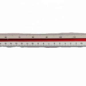 Custom Metal Straight Lineal Edelstahl 15CM Gehäuse Schwarz Weiß Blau Custom ized PVC Logo Kunststoff Lineal - Product Image 1