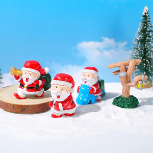 Figuras de Papá Noel, Adorno de Resina para Paisajes en Miniatura, Decoración Navideña para Interiores - Product Image 4