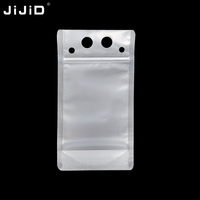 JIJID Custom Foodzak 250/500/750ml Transparante Plastic Verpakking met Drinkrietje van Plastic voor Sapverpakkingen