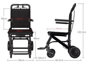 Dernier modèle de fauteuil roulant léger portable pliable à pneu solide en aluminium - Product Image 6