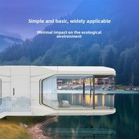 Capsule Spatiale Modulaire Préfabriquée Intégrée Mobile Modèle E5 pour Hôtel, Camping, Gîte, Chambre de Vacances en Zone Scénique, avec vue sur les étoiles