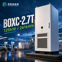 Système de Stockage d'Énergie Commercial et Industriel Tout-en-un 261 kWh LiFePO4 Refroidissement Liquide Armoire Extérieure IP65 OEM ODM On/Off