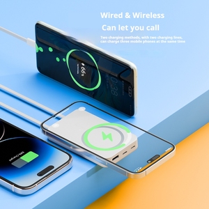 PD 20W ชาร์จเร็ว10000mAh Power Bank แม่เหล็ก15W ที่ชาร์จแบบพกพาไร้สายปรับแต่งโลโก้ที่วางโทรศัพท์มือถือพาวเวอร์แบงค์ - Product Image 5