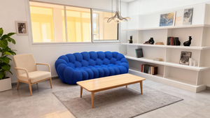 Sofá Burbuja Ergonómico Nórdico con Soporte de Espuma de Alta Densidad, Esquinas Redondeadas, para Sala de Estar, Hotel, Villa, Espacios Pequeños - Product Image 6