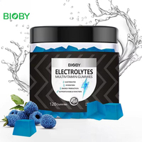 Bioby OEM Private Label Électrolytes Multivitamines Gommes Vegan Sans Sucre Sports Hydratation Énergie Muscle 120 Count