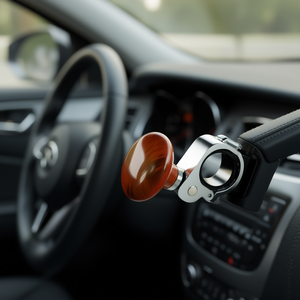 Perilla giratoria de madera premium para volante, universal, resistente, accesorio para pomo de palanca de cambios de coche y camión - Product Image 2