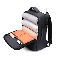 Ransel Laptop Pria Berkualitas Tinggi Tahan Lama Motif Geometris Logo Kustom Mahasiswa Bisnis Perjalanan Port USB Poliester