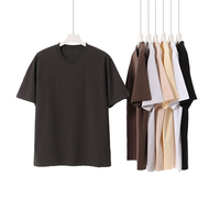 T-shirt en coton/élasthanne épais 240 g/m², coupe oversize, uni, tricoté, haute qualité, impression logo, pour homme