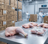 Muslos de Pollo Congelados Halal al por Mayor para Exportación, Cuartos de Pierna de Aves de Corral IQF