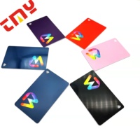 Cartes de visite numériques intelligentes sans contact programmables personnalisées, couleur noire mate, NFC, PVC, avec code QR