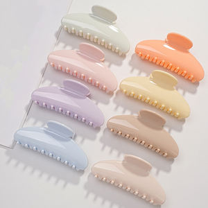 Fermacapelli in Plastica Curvo Liscio Tinta Unita OEM, Accessorio per Capelli alla Moda con Processo di Verniciatura a Spruzzo, <span class=keywords><strong>Clip</strong></span> Resistente e Durevole - Product Image 1