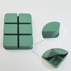Boîte à goûter pour enfants, récipient de stockage pour aliments pour bébés avec couvercle, silicone de qualité alimentaire sans BPA, réutilisable, compatible micro-ondes, 4 compartiments - Product Image 3