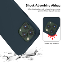 Coque de téléphone en silicone liquide originale et ensemble de protection d'écran pour objectif d'appareil photo pour iPhone 16 15 14 13 12 11 Pro Max Plus