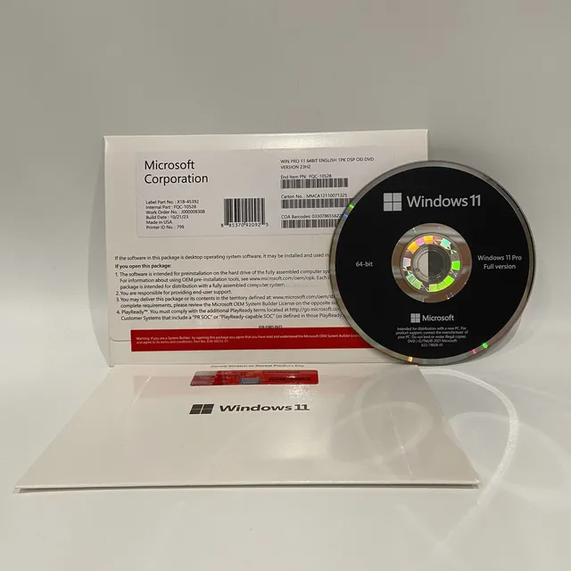 Global Windows 11 Pro OEM DVD Full Package 100% Online Activation Windows 11 Pro DVD Fast Delivery