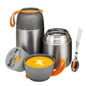 Stainless Steel Insulated Food Jar for Hot Meals, Breakfast Leak-proof Insulated Lunch Thermos Containers