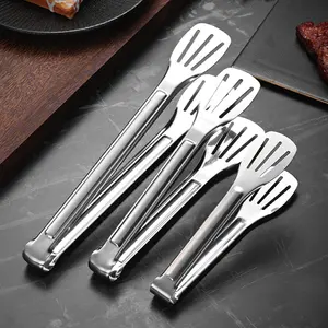 wholesale kitchen utensil kitchen food clip stainless steel cooking salad tongs