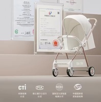 Poussette bébé légère en métal, pliage à une main, siège réversible, avec plateau musical, chariot de voyage portable