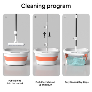 Sistema de Cubeta y Mopa Plegable Profesional HOLAMOPA, Mopa Plana Resistente <span class=keywords><strong>para</strong></span> Servicios de Limpieza Comercial - Product Image 5