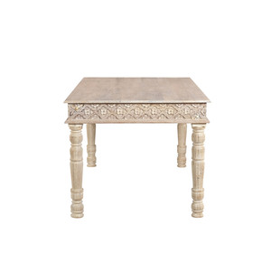 HMS 60 \ "tavolo da pranzo in legno massello bianco allungabile Design industriale moderno per la casa fattoria Bar uso ufficio - Product Image 4