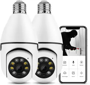 V380 Pro Draadloze E27 Ptz Lamp Camera Auto Tracking 360 Wifi Verborgen Cctv Beveiliging Gloeilamp Netwerkcamera Met Geheugenkaart