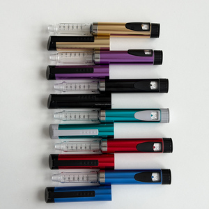 Reusable Injection <b>Pen</b> 60 Unit Capacity Assorted Colors <b>Gold</b> Blue Green Black Red Metal Body Adjustable Dose 3ml Cartridge <b>Pen</b> - Product Image 6