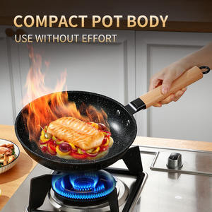 इंडक्शन और गैस कुकर के लिए रिफाइंड नॉन स्टिक सिंगल बॉटम फ्राइंग पैन-ब्रेकफास्ट - Product Image 5