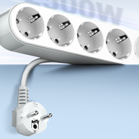 LDNIO SE1-C commutateur de multiprise européen Protection de contrôle Port de charge rapide USB Extension électrique Prise de courant 4 prises