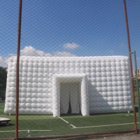 Tente de fête gonflable géante personnalisée, cube de discothèque portable, éclairage LED, tente de discothèque pour événements de mariage