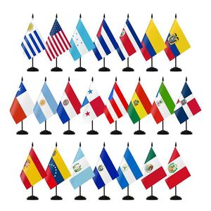 Promotional <b>Mini</b> Mexico Desktop Flag Custom Solid Plastic All National <b>Table</b> Flag with USA Office Desk Flags - Product Image 1