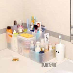 Desktop Storage Box PP Cosmetic Organizer <b>Foldable</b> Tidy Home <b>Office</b> Use Solid Color Eco Friendly - Product Image 4