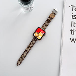 Wolltuch Leders ch laufe für Apple Watch Serie 10 9 8 7 6 5 4 <span class=keywords><strong>3</strong></span> 2 Ultra 49mm 41mm 45 mm44mm 40mm 38mm Damen Lady Strap Armband - Product Image 2