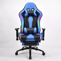 Chaise de jeu pivotante réglable de haute qualité pour salle de jeu, inclinable et relevable, avec LED, vente en gros