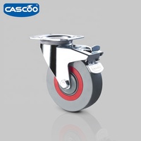 CASCOO 125MM Roulette Industrielle Pivotante En Polyamide Sandwich Roulette avec Roulement À Rouleaux pour Conteneurs À Rouleaux