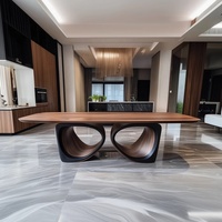 Table à manger rectangulaire moderne de haute qualité en bois massif importé, extensible, convertible, pliable, pour la maison, l'hôtel, l'atelier