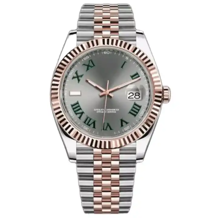Luxury Men's Mechanical Watch Automatic Rose Gold Roman Green Blue Digital Waterproof Sapphire Glass Stainless Steel Men's Watch