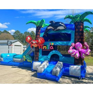 <span class=keywords><strong>Castillo</strong></span> Inflable Navideño para Fiestas al Aire Libre, Combo de <span class=keywords><strong>Castillo</strong></span> Hinchable con Tobogán - Product Image 6