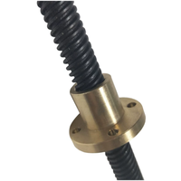 Tornillo trapezoidal T16 T20 T25 T30 T40 45 #   Tornillo de Movimiento con Acabado de Oxidación Negra para Maquinaria Industrial