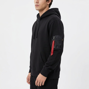 Sweat à capuche décontracté pour homme, style streetwear, couleur unie, hiver, séchage rapide, respirant, pour aventures intérieures et extérieures, coupe polyvalente - Product Image 3