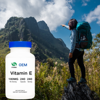 Gélules de vitamine E OEM/ODM - Antioxydant, sans sucre, végétariennes, fabricant de compléments de vitamine E