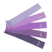 Ensemble de bandes de résistance en latex avec logo personnalisé, bandes de fitness pour yoga et pilates, bandes d'exercice à dégradé de tons neutres