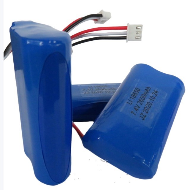 ICR18650 Li Ion Batterie Packs 2p 3.7v Battery Pack 3 Wire With JST 3pin Connectors