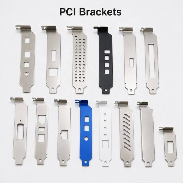 Custom Precision Stamping Electronic Metal Components SPCC PCI Bracket PCI-E Bracket