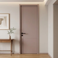 Portes intérieures en bois composite de style chinois de haute qualité à bas prix, portes résidentielles en bois avec certification CE
