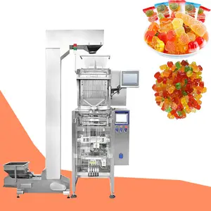 Small Jelly Soft Gummy Candy Filling And Packaging Machine Volumetric Smarties Belly Bear Sweet Packing Machine For Sachet