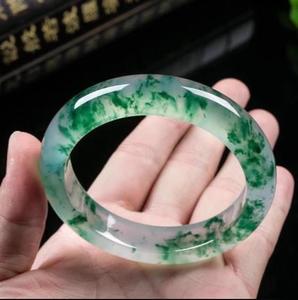 PFT Auténtica Pulsera de Jade de Cuarzo Verde Claro con Flor Flotante y Esmeralda Verde Hielo Roto, de Moda - Product Image 6
